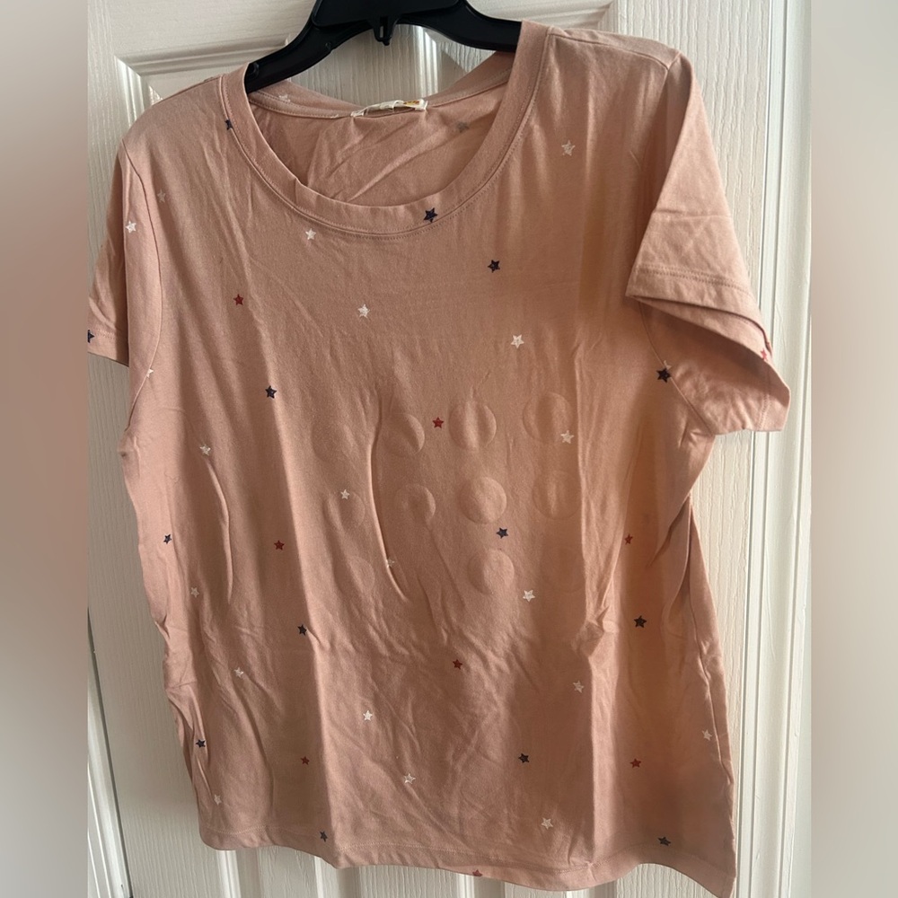 Women's Star Patterned Pink Top